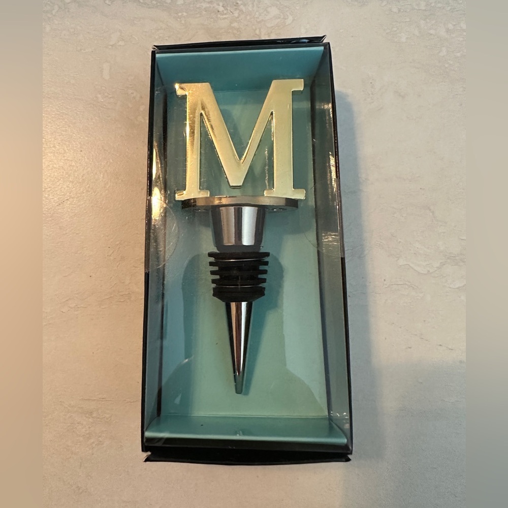 Wild Eye Designs Monogram "M” Wine Bottle Stopper New